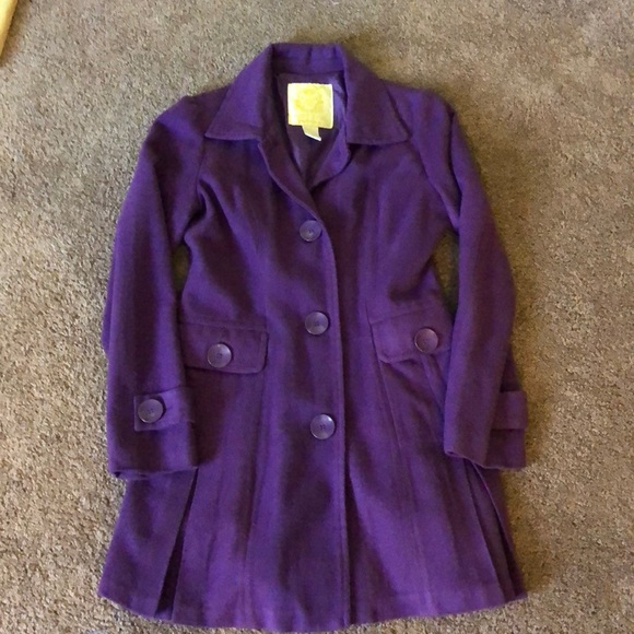 Wet Seal Jackets & Blazers - BOGO Purple Pea Coach Trench Coat lightweight M